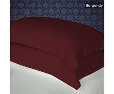 linen store 800 Querschnitt Zählen 2-Zweischichtig Kopfkissen ~ 100% Pima-Baumwolle Streifen Muster alle Größe & Farben, Baumwolle, burgunderfarben, Standard 20 X 26