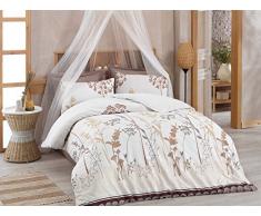 Eponj Home Bettwäsche-Set für Einzelbett 155 x 200 cm White Beige Brown