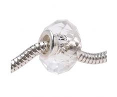 Beadaholique facettiert Glas Pandora kompatibel Perlen, 14 mm, kristall