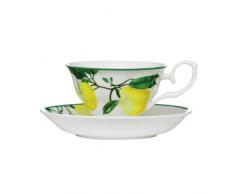 Premier Housewares Schwarzer Text Kaffee-Glas, Keramik