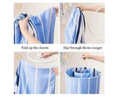 DeHasion Metallspirale Kleiderbügel Trockengestell Oragnizerfür Steppdecke/Decke/Decke, stabil, drehbare Decke, Kleiderbügel für Außen, Fenster, Innenbereich, Balkon, platzsparend