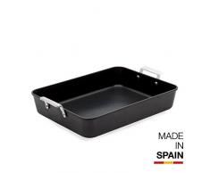 Valira 4687/25 Auflaufform, 35 x 27 cm, hergestellt in Spanien, Aluguss, mit verstärkter Antihaftbeschichtung, umweltfreundlich, für Induktion, Schwarz