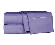 LUSH HOME Bettlaken und Kissenbezüge, 6 Stück, superweich, passend für extra Dicke Matratzen mit tiefer Tasche, Knitter- und lichtbeständig, 6-teiliges Set California King violett