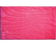 Linea Due Grund Badematte 100% Polyester, Ultra Soft und saugfähig, Badteppich rutschfest, ÖKO-TEX-Zertifiziert, 5 Jahre Garantie, Marrakesh, Badteppiche 60x100 cm, pink