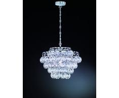 Trio 309700506 Kronleuchter, Metall, E27, transparent