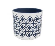 Stone & Beam Rivet Mid-Century Übertopf, Steingut, Diamantmuster Medium