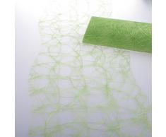 Deko AS GmbH Sizoweb Tischband Wellenschnitt hellgrün 25 cm Rolle 25 Meter 64W 007-R