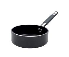 Pentole Agnelli Linie ALLBLACK 5 mm Schmortopf mit 1 Griff 28 cm Silber/schwarz