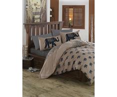 Eponj Home Bettwäsche-Set für Doppelbett 200 x 200 cm Marrone Blu