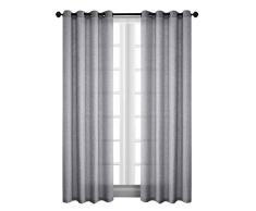 Dreaming Casa Leinenvorhang 2*(52 W x 84 L) Solid-Linen-Dove Gray-Grommet Top-2 Panels