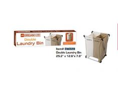 Euro-Home doppelt Wäschekorb 64 x 32 x 19,8 cm