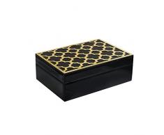 American Atelier Trellis Schmuckkästchen, Glas, Schwarz
