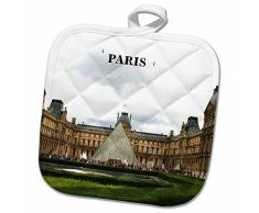 3dRose Topflappen, weiß, 20,3 x 20,3 cm