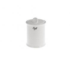 Home Streifen Kaffee Dose, Porzellan, Weiß, 10 x 10 x 13 cm