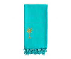 Linum Wohntextilien Strandtuch, Aqua grün