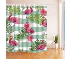 Joe & Lory Prickly Pflanzen Kaktus Blume Duschvorhang, Stoff Badezimmer Decor Set mit Haken, 182,9 cm, multicolor multi10