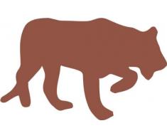 INDIGOS 4250380592930 Wandtattoo w051 Puma Afrika 96 x 59 cm, braun