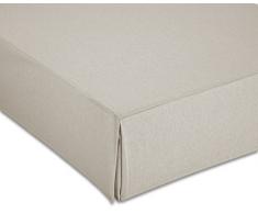Cardenal Textil Sofabezug glatt Bett 150 cm Elfenbein