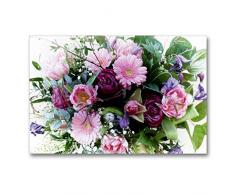 Premium Textil-Leinwand 90 x 60 cm Quer-Format Bunter Blumenstrauß | Wandbild, HD-Bild auf Keilrahmen, Fertigbild auf hochwertigem Vlies, Leinwanddruck von Martina Cross