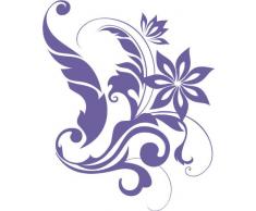 INDIGOS 4051095031772 Wandtattoo W311 Ranke Pflanzen Wandauskleber in 3 Größen, 80 x 65 cm, violett