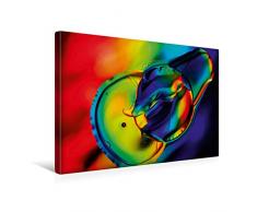 Premium Textil-Leinwand 45 x 30 cm Quer-Format Farbrausch mit Öl und Wasser 06 | Wandbild, HD-Bild auf Keilrahmen, Fertigbild auf hochwertigem Vlies, Leinwanddruck von Veronika Rix