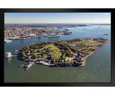 Poster Gießerei Blick von Gouverneure Insel New York City NYC Foto Kunstdruck von proframes 20x14 inches Framed Poster