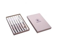 LAGUIOLE - Set mit 6 Steakmessern aus Nussbaumholz - -