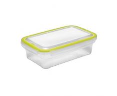 Addis Rechteckige Lunchbox cleanseal Lebensmittel frisch festen hygienischer Versiegelung Container, Clear Green, 29 x 20 x 21 cm