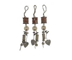 Comarco Sa 13069 Weihnachtsanhänger, Holz, Jute Rot, 60 x 6 x 6 cm