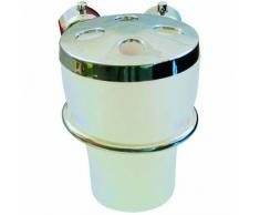 MSV Zahnbürstenhalter mit Behälter aus ABC/ABS/Chrom in transparent/Silber, 11x10x7 cm