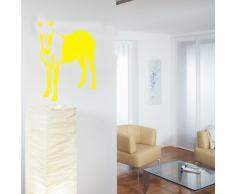 INDIGOS 4052166105446 Wandtattoo w527 Pferd / Pony Wandaufkleber 120 x 87 cm, gelb