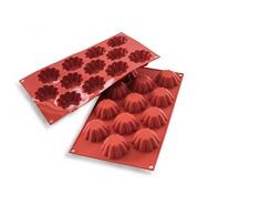 silikomart 26.109.00.0065 SF 109 Shaped Mini Briochette Silikonform Brick Rot 3 X 17,5 x 31 cm