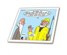 3dRose CT 19552 _ 2 1. Kings 21 1 2 17 21, Thar Sie weht Bibel Elijah King Ahab Captain Ahab Harpune weiß Wal Keramik Fliesen, 15,2 cm