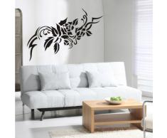 INDIGOS 4052166142564 Wandtattoo W655 sehr schöne Blume Wandaufkleber 80 x 50 cm, schwarz