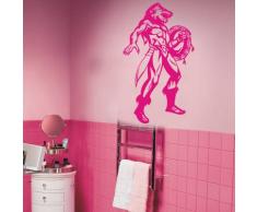 INDIGOS 4052166186209 Wandtattoo w959 Tribal Henker mit Axt FantasieWandaufkleber 120 x 70 cm, rosa