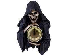 Nemesis Now 28cm Clock Darkest Hour Wanduhr, 28 cm, Polyresin, Schwarz, Size 32cm