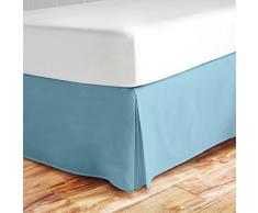 Zen Bambus Ultra Weiche Bett Rock – PREMIUM, umweltfreundlich, hypoallergen, und knitterfrei Bambus Staub Rüsche mit 35,6 cm Drop, Bambus, aqua, King Size