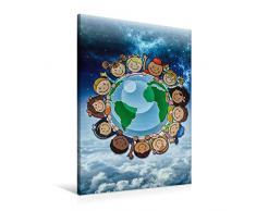 Premium Textil-Leinwand 60 x 90 cm Hoch-Format KINDER KINDER | Wandbild, HD-Bild auf Keilrahmen, Fertigbild auf hochwertigem Vlies, Leinwanddruck von W.W. Voßen Herzog von Laar am Rhein