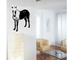 INDIGOS 4052166105422 Wandtattoo w527 Pferd / Pony Wandaufkleber 120 x 87 cm, schwarz