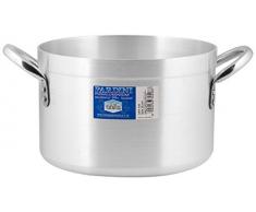 Pardini Albergo Kasserolle Hoch mit 2 Griffen, Aluminium, Grau, 36 cm