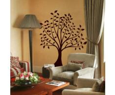 INDIGOS WG30202-70 Wandtattoo w202 Baum Blume Natur Wandaufkleber 120 x 98 cm, schwarz