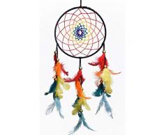 Rooh Traumfänger ~ Leinwand Kesari OM ~ Handgefertigt wandbehängen für Home Decor, Wandbehänge, Garten, Auto, Outdoor, Schlafzimmer. (Multi)