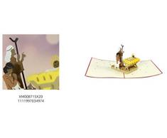 St Origami Weihnachtskarte Pop Up, Papier, Rot, 15 x 15 x 0,3 cm