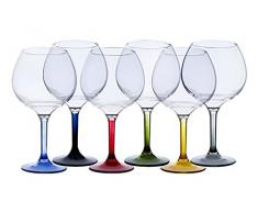 Marine Business Party - Cocktail-Gläser, Polycarbonat, Transparent, farbige Stiele