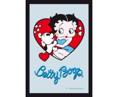 empireposter - Betty Boop - Herzen - GrÃ¶Ãe (cm), ca. 20x30 - Bedruckter Spiegel, NEU - Beschreibung: - Bedruckter Wandspiegel mit schwarzem Kunststoffrahmen in Holzoptik -