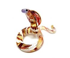nacrafth Handwerk Figuren Polka Dot Salamander Eidechse Murano Glas Blowing Art Reptile Home Decor Garden Ornament (Eidechse) 2 (W) x 5.5 (L) x 3.5 (H) Snake