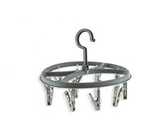 Galileo Casa Wäscheständer für Unterwäsche mit 12 Zangen grau, Maße: Ø 26 x H 3 cm