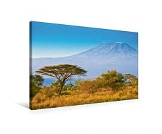 Calvendo Premium Textil-Leinwand 75 cm x 50 cm quer, Kilimandscharo bei Sonnenaufgang | Wandbild, Bild auf Keilrahmen, Fertigbild auf echter Leinwand. - EIN Land wie Afrika Natur Natur