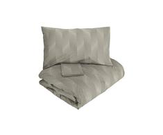Gabel Audance Bettwäsche-Set, für Einzelbett, Grau, 2 Stück