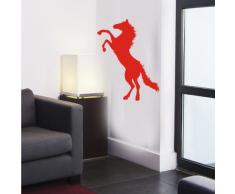 INDIGOS 4052166133036 Wandtattoo w603 Tribal schönes stehendes Pferd Wandaufkleber, 96 x 73 cm, rot